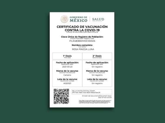 certificado de vacunación