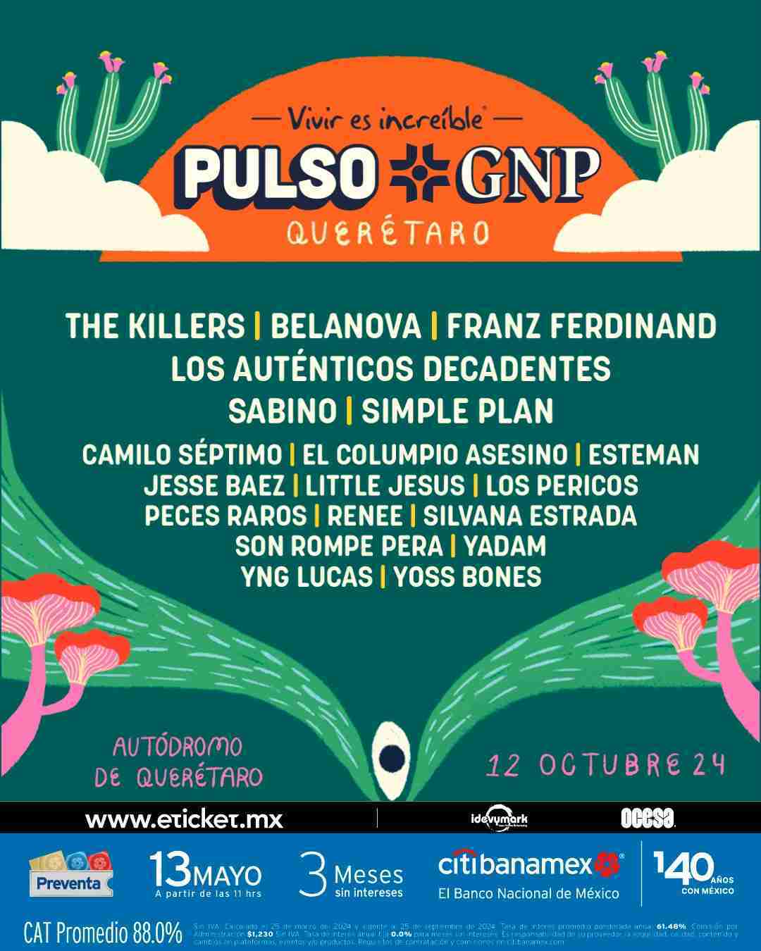 Querétaro: The Killers, Franz Ferdinand y Belanova en el Pulso GNP 2024 13 Querétaro